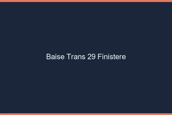 Baise trans 29 finistère