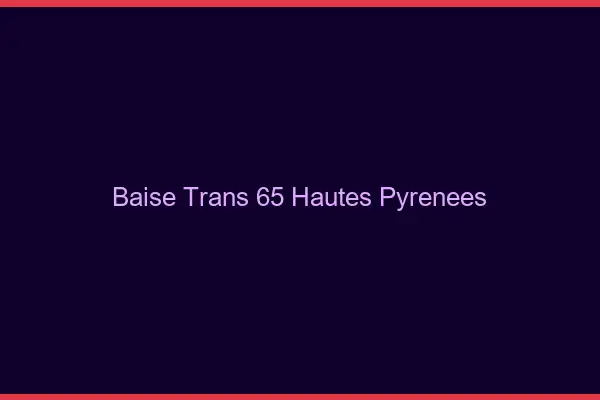 Baise trans 65 hautes-pyrénées