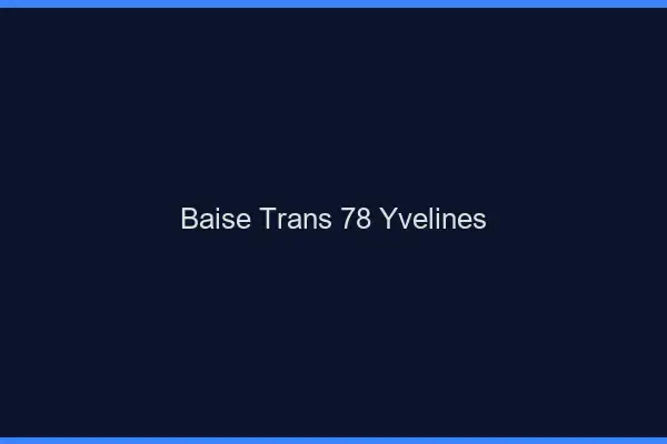 Baise trans 78 yvelines