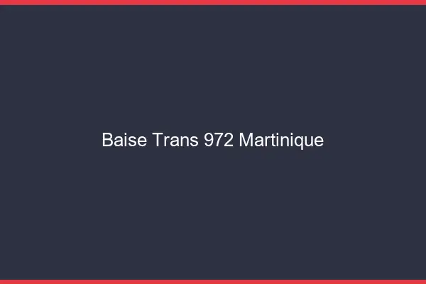 Baise trans 972 Martinique