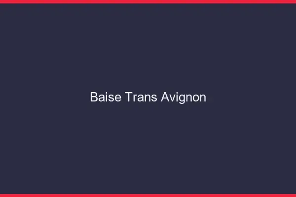Baise trans Avignon
