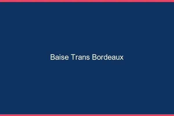 Baise trans Bordeaux