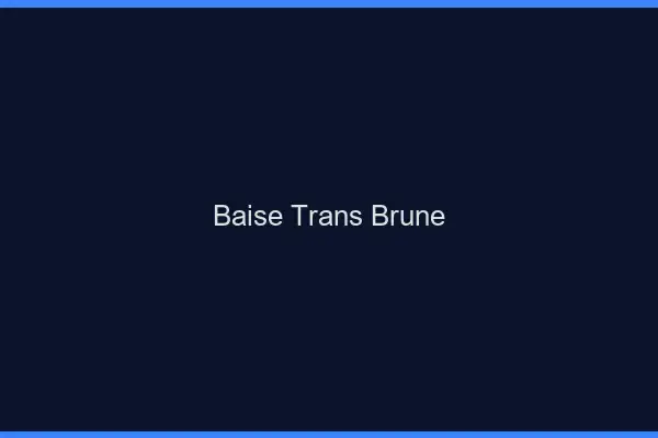 Baise trans brune
