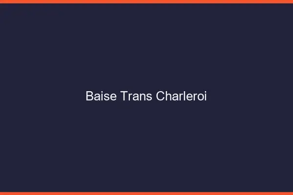 Baise trans Charleroi