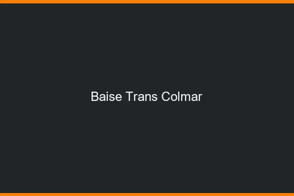 Baise trans Colmar