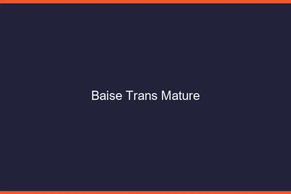Baise trans mature