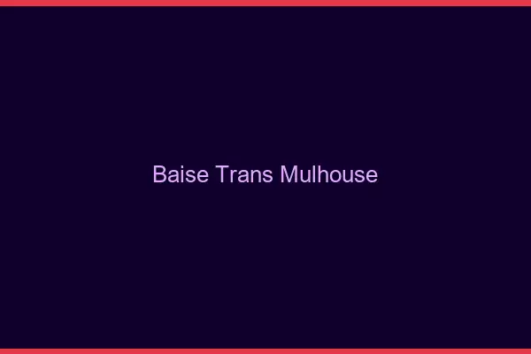 Baise trans Mulhouse