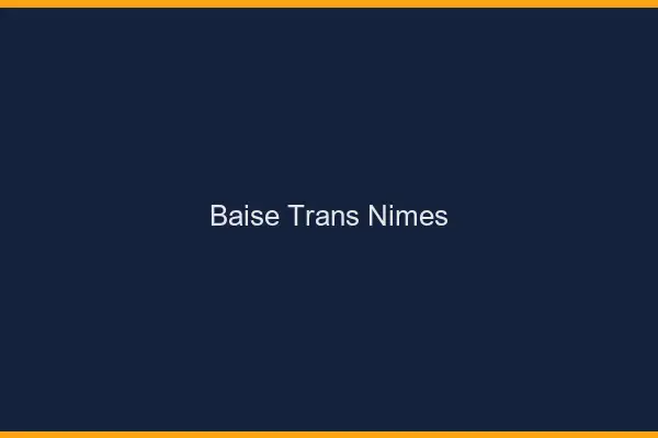 Baise trans Nîmes