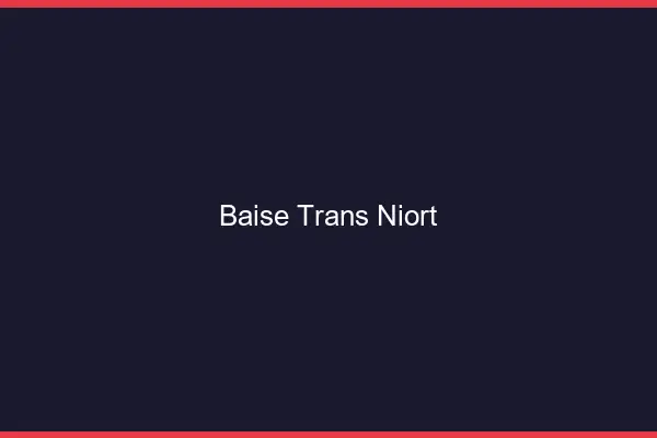 Baise trans Niort