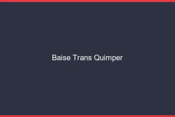 Baise trans Quimper