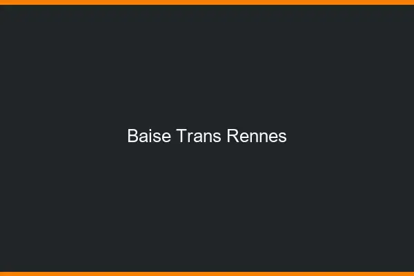 Baise trans Rennes