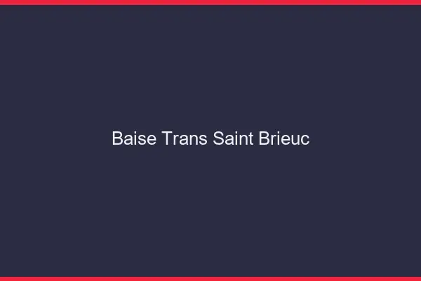 Baise trans Saint-Brieuc