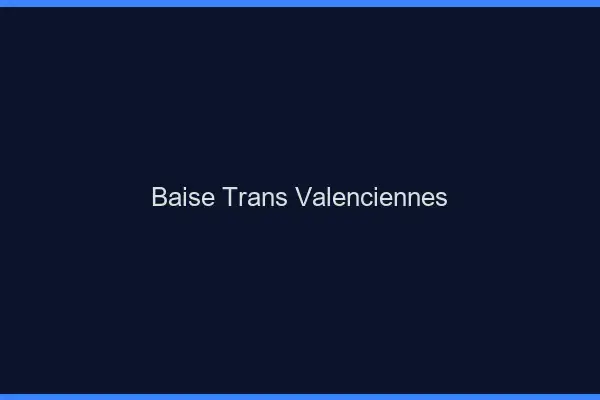 Baise trans Valenciennes