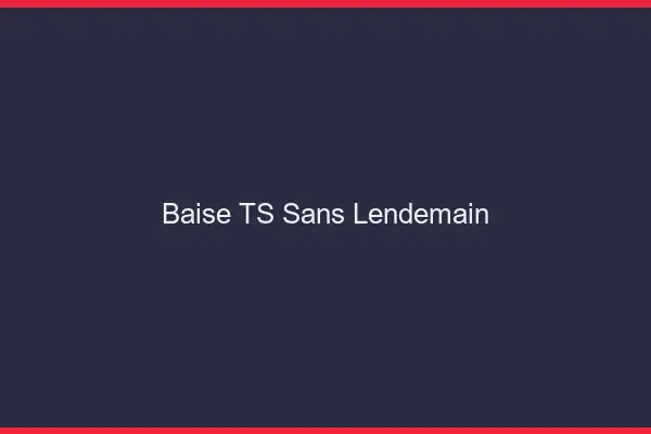 Baise TS sans lendemain