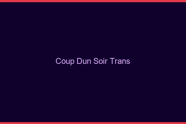 Coup d'un soir trans