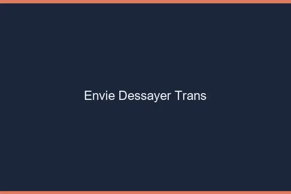 Envie d'essayer trans