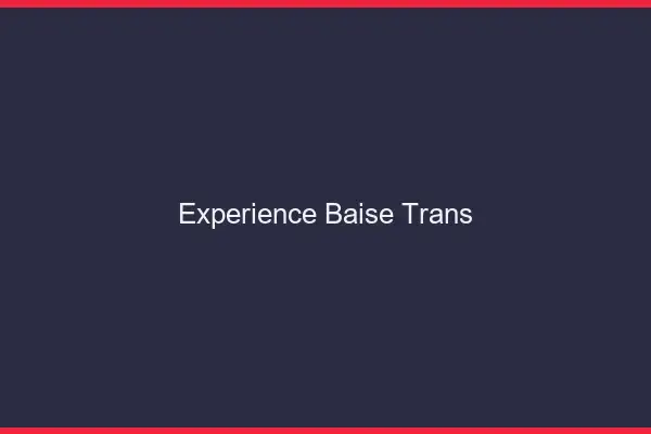 Expérience baise trans