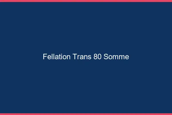 Fellation trans 80 somme