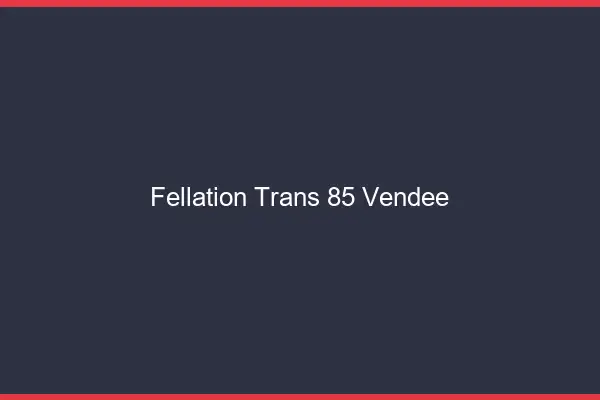 Fellation trans 85 vendée