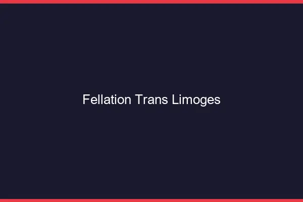 Fellation trans Limoges