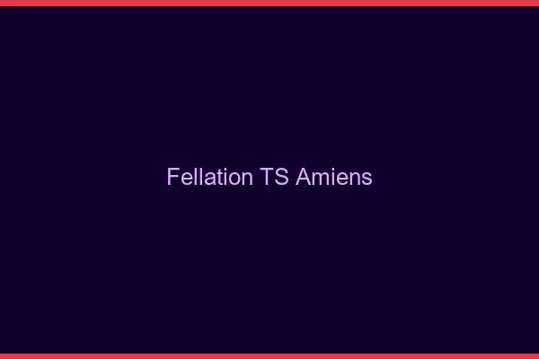Fellation TS Amiens