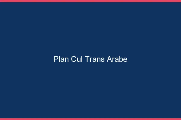 Plan cul trans arabe