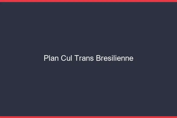Plan cul trans brésilienne