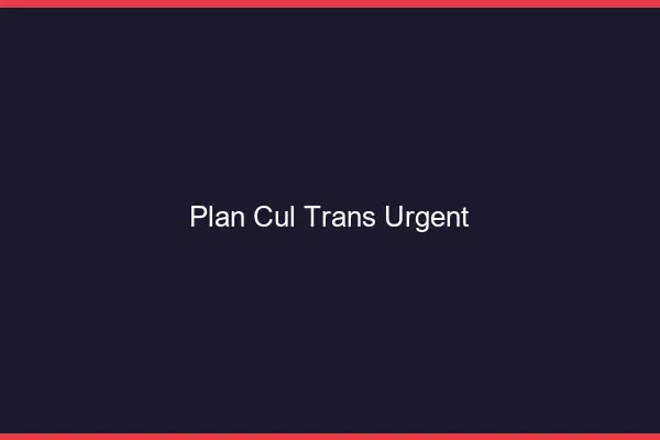 Plan cul trans urgent