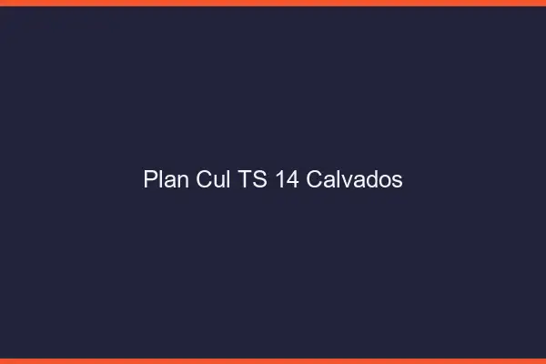 Plan cul TS 14 calvados