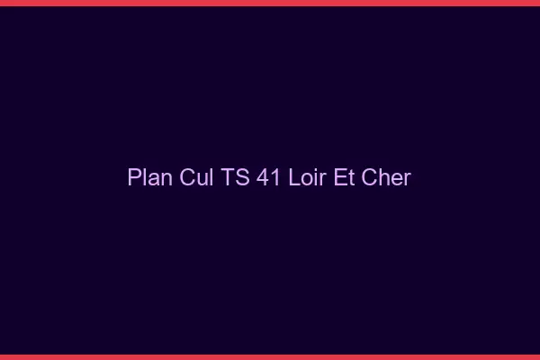 Plan cul TS 41 loir-et-cher