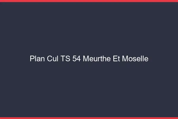 Plan cul TS 54 meurthe-et-moselle