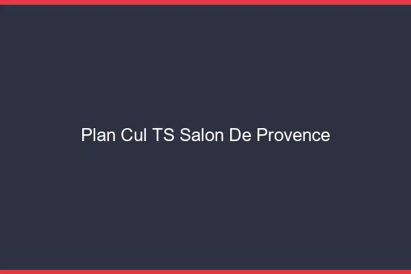 Plan cul TS Salon-de-Provence
