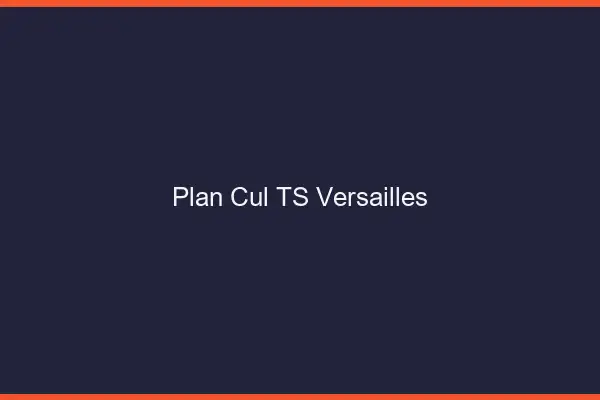 Plan cul TS Versailles