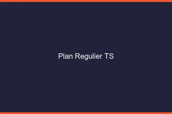 Plan régulier TS