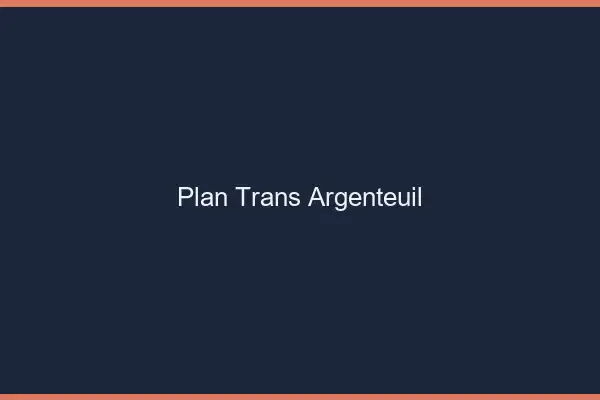 Plan trans Argenteuil