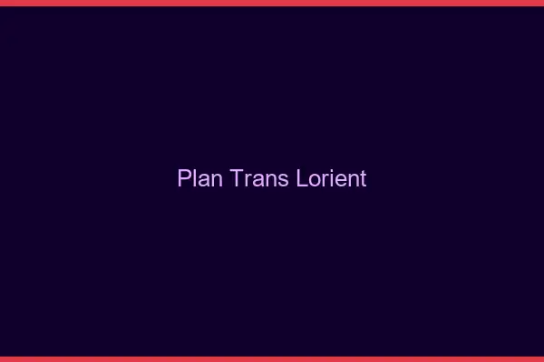 Plan trans Lorient