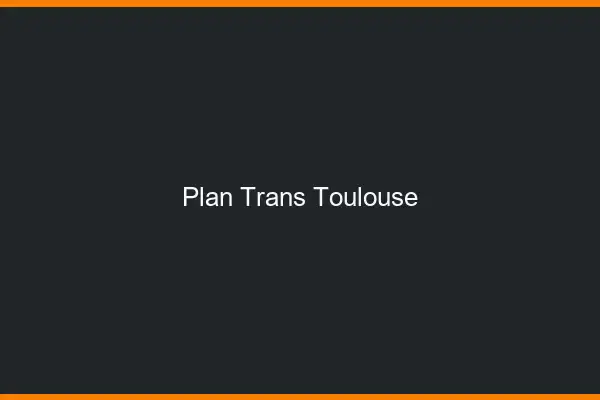 Plan trans Toulouse