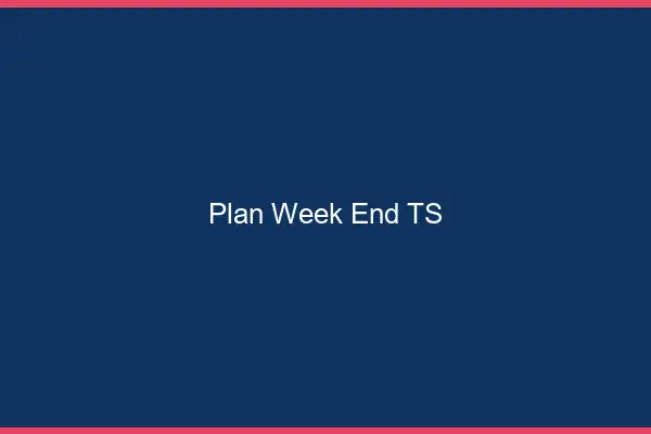 Plan week-end TS