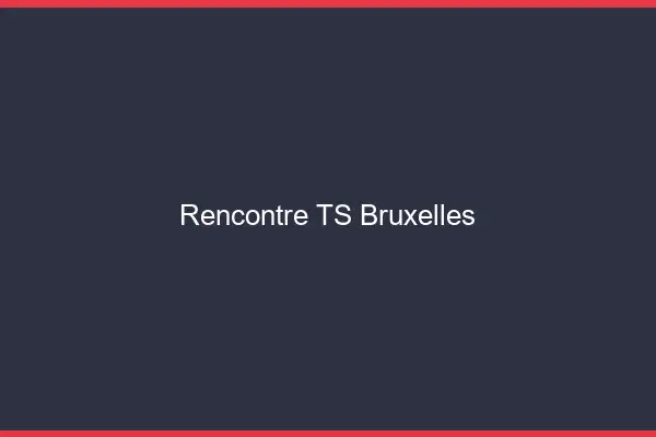 Rencontre TS Bruxelles