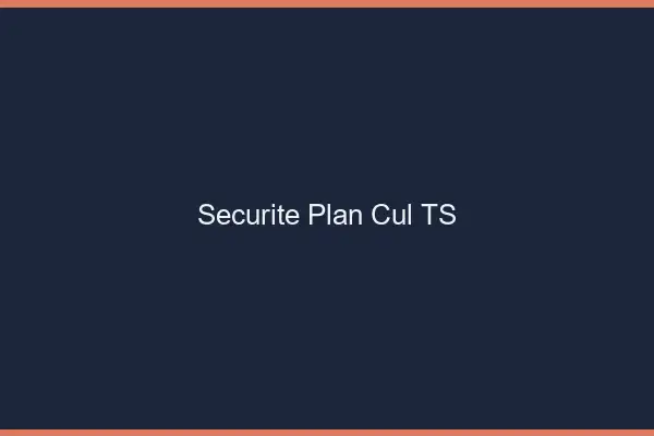 Sécurité plan cul TS