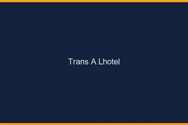Trans à l'hôtel