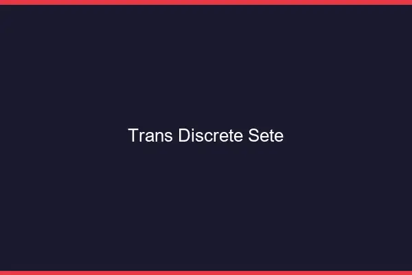 Trans discrète Sète