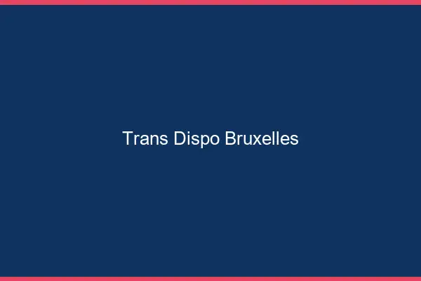 Trans dispo Bruxelles