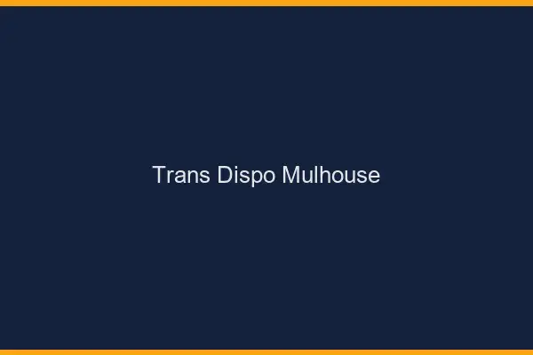 Trans dispo Mulhouse