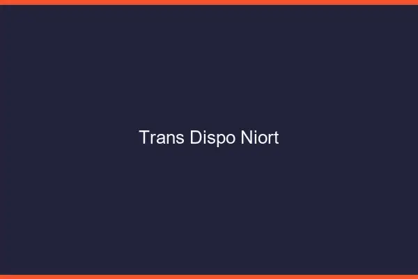 Trans dispo Niort