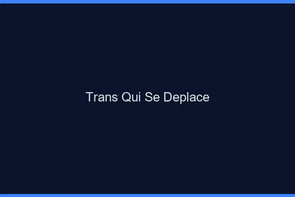 Trans qui se déplace