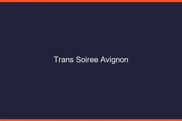 Trans soirée Avignon