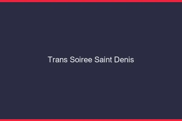 Trans soirée Saint-Denis
