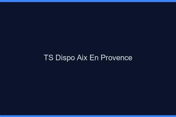 TS dispo Aix-en-Provence
