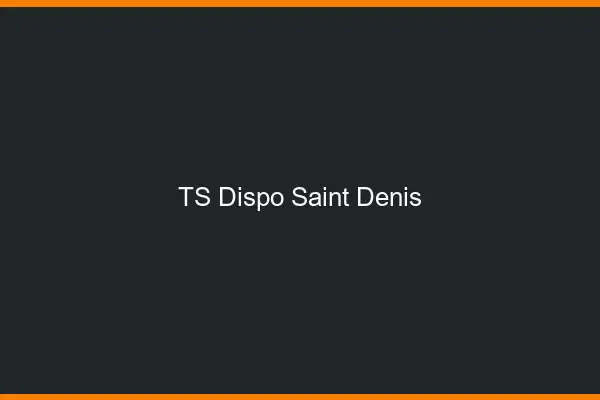 TS dispo Saint-Denis